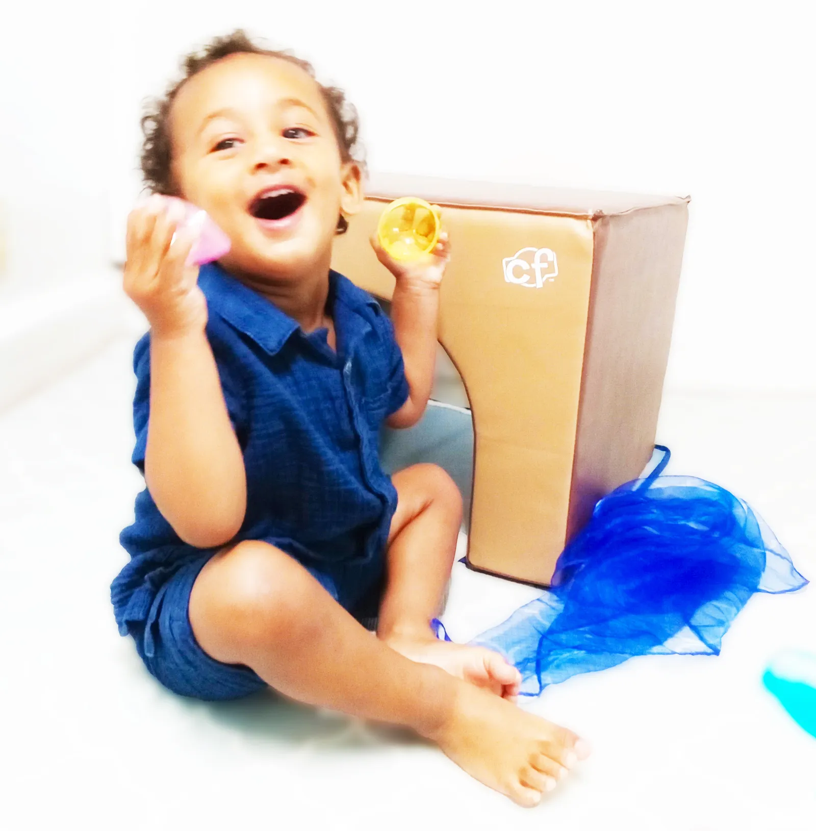 A toddler at ACE Montessori engaged in focused, hands-on play
